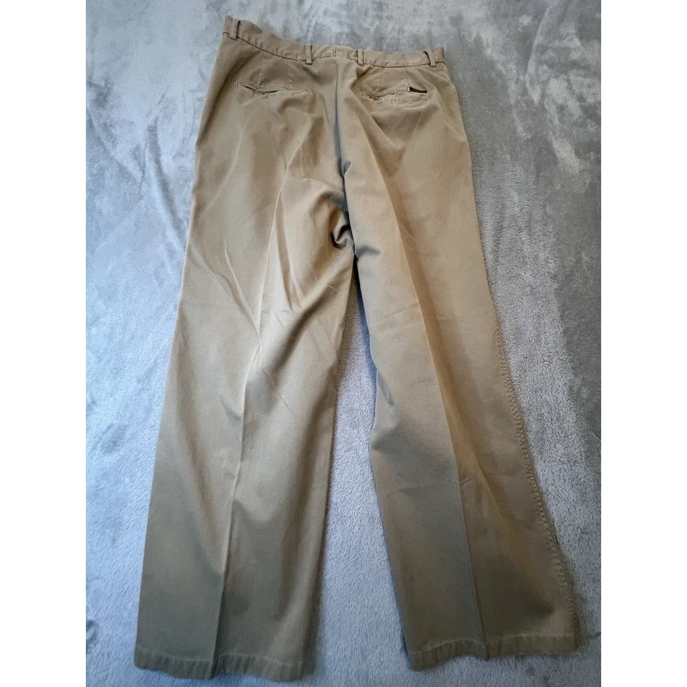Faconnable Jeans Mens 36 Khaki Chino Pants Straight Leg Cotton Casual